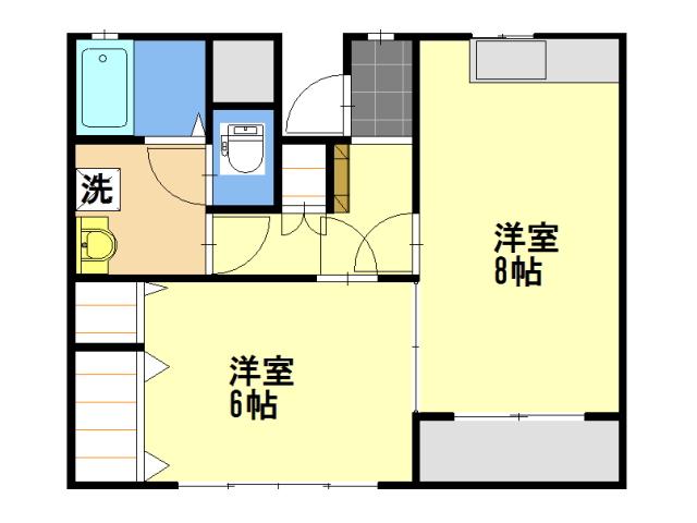コーポハート(1LDK/1階)の間取り写真