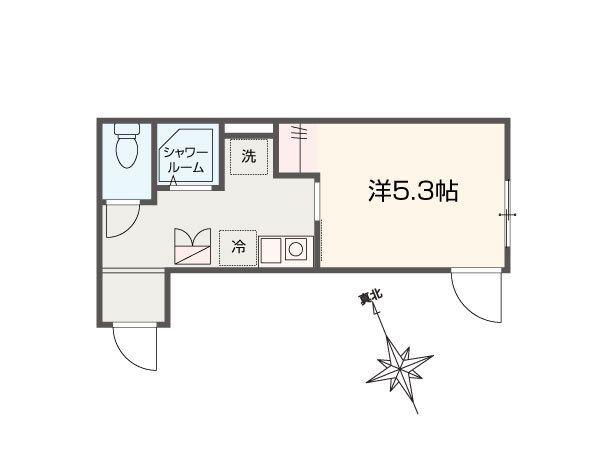 MELLAS西川口III(1K/2階)の間取り写真