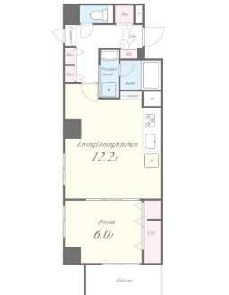 NOUVELLE MAISON YAMAYAII(1LDK/7階)の間取り写真