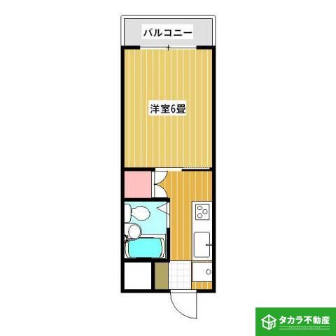 サンシティ京町(1K/1階)の間取り写真