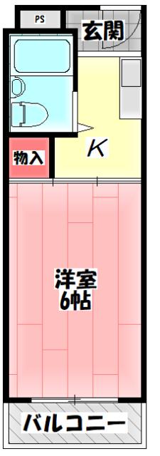 門真プラザ(1K/5階)の間取り写真