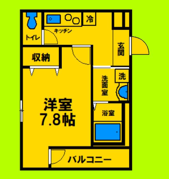 フジパレス西立花VI番館(1K/2階)の間取り写真