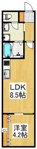 シエスタデュオ一橋学園コンテムセオ イースト棟(1LDK/1階)の間取り写真