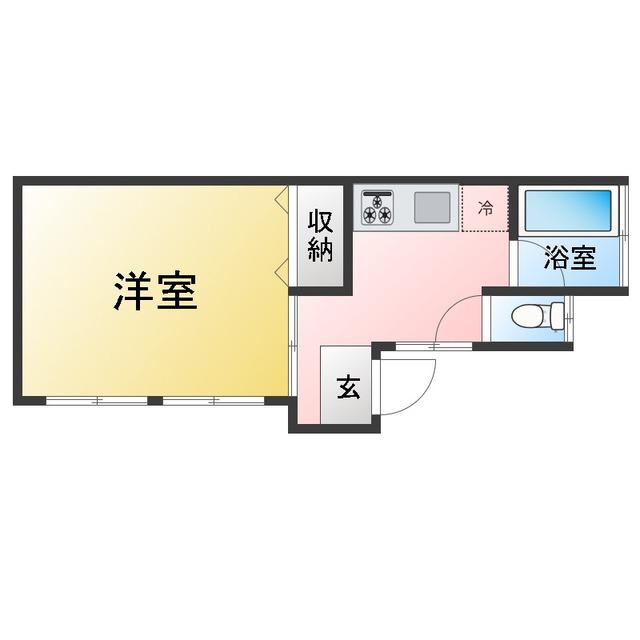千種町戸建(1K/1階)の間取り写真