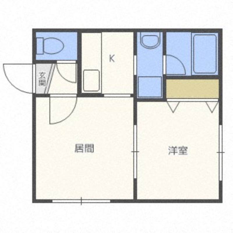 アズーリ中の島伍番館(1LDK/3階)の間取り写真