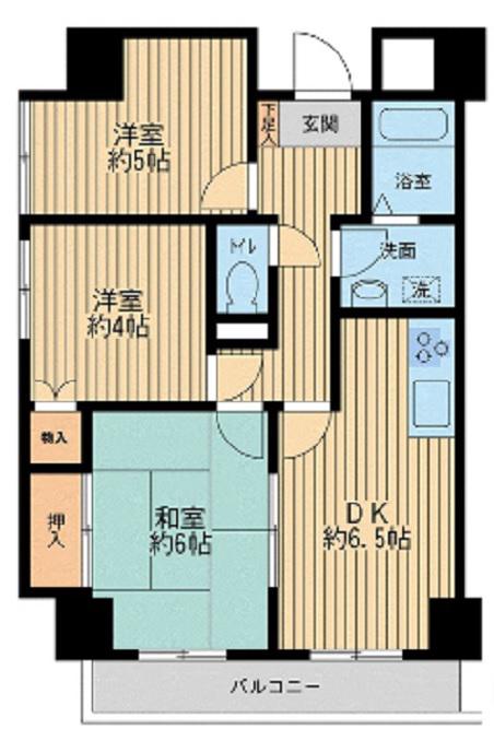 アビタシオンクレール(3DK/6階)の間取り写真