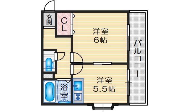 メゾン東栄豊南西(1DK/1階)の間取り写真