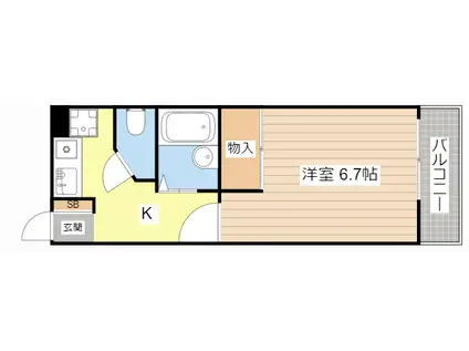 ドリームハイツ愛東3号館(1K/1階)の間取り写真