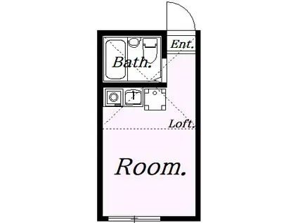ユナイト大道ヘンリーパーセル(ワンルーム/2階)の間取り写真