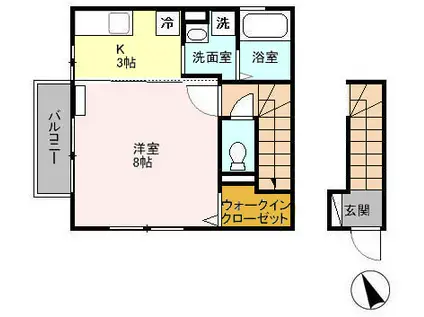 セディアメージュ大森(1K/2階)の間取り写真