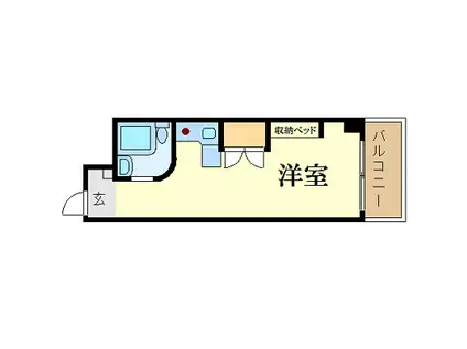 ラ・パルフェ・ド・コリエ(ワンルーム/4階)の間取り写真