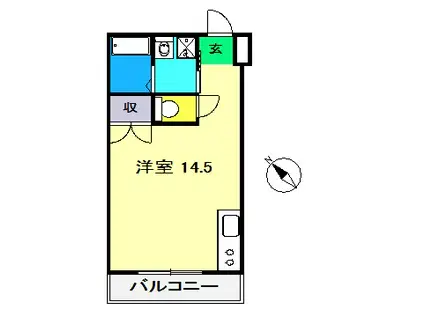 VILLA RISAIE(ワンルーム/3階)の間取り写真
