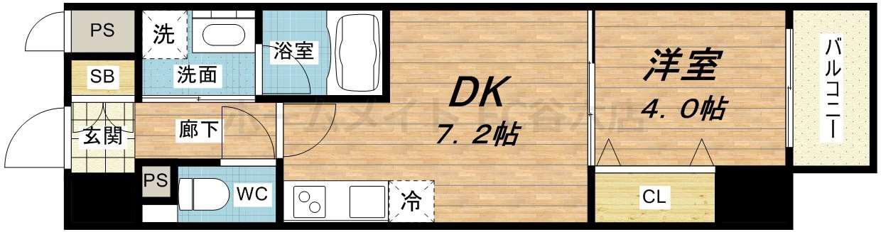 レオンコンフォート本町東II(1DK/6階)の間取り写真