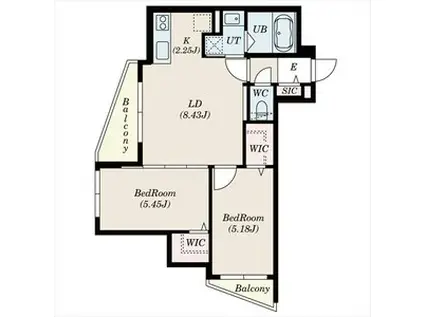 DIORE RESIDENCE SAPPORO(2LDK/3階)の間取り写真