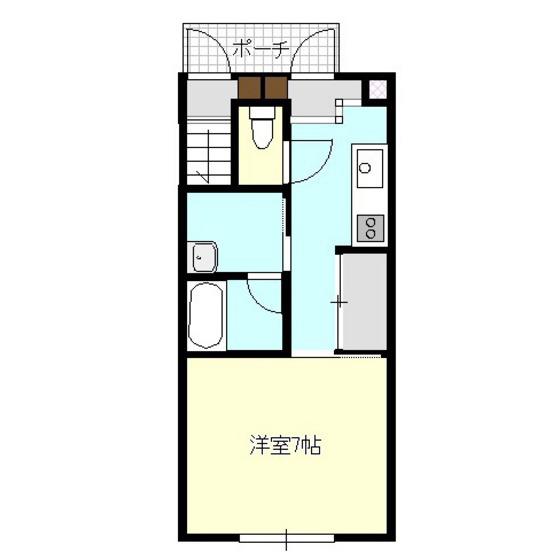 ROTHENBURGB(1K/1階)の間取り写真