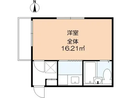 サン明石(ワンルーム/2階)の間取り写真