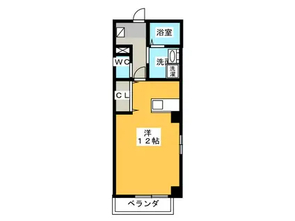 BONJOUR鷹匠(ワンルーム/2階)の間取り写真