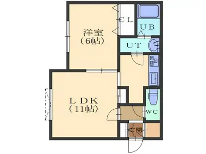 BELL VILLAGEベルヴィラージュ(1LDK/2階)の間取り写真