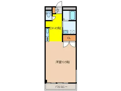 パタラシティー(1DK/5階)の間取り写真