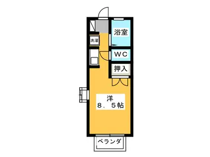 サンハイツ(ワンルーム/1階)の間取り写真