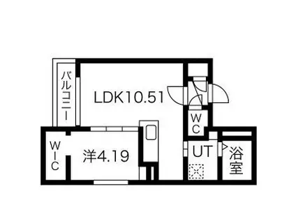 DOMINION N27 N27W3 MS(1LDK/3階)の間取り写真