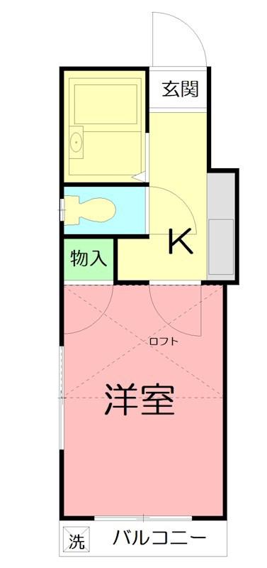 レオパレスブランカ(1K/2階)の間取り写真