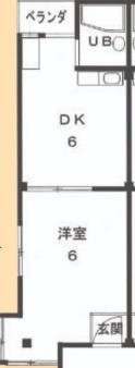 パルメゾン氷室(1DK/3階)の間取り写真