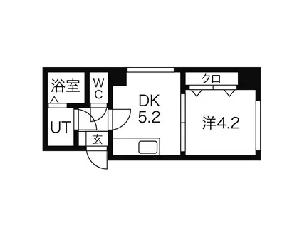 センターヒルズ20(1DK/2階)の間取り写真