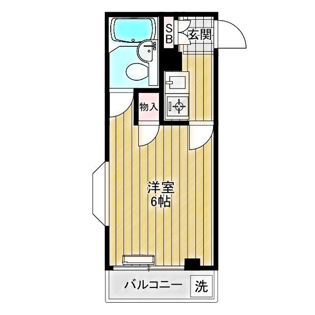 緑町共和ビル(1K/3階)の間取り写真