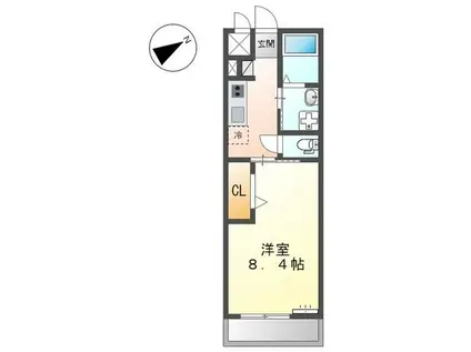 ファルコ土山(1K/2階)の間取り写真