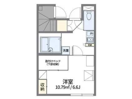 アイビーコート8II(1K/1階)の間取り写真