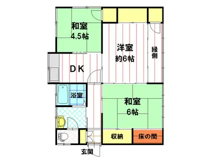 中島アパート(3DK/1階)の間取り写真