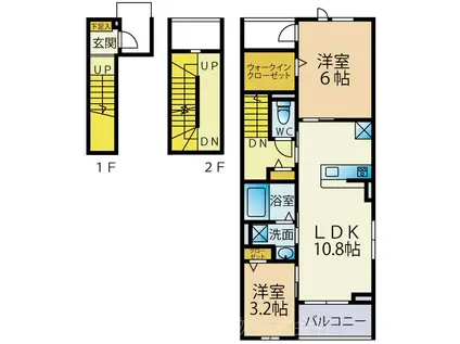 ラメゾン385(1SLDK/3階)の間取り写真