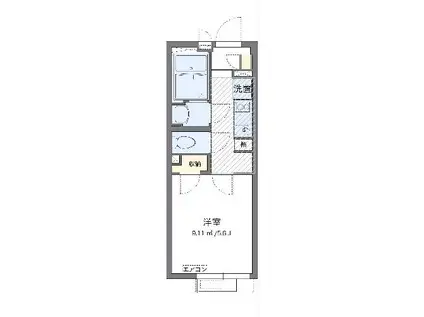 クレイノフェリス金町(1K/3階)の間取り写真