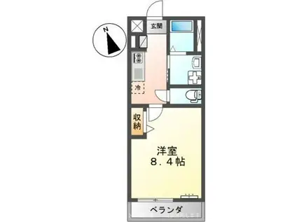 メゾン プラージュ(1K/1階)の間取り写真