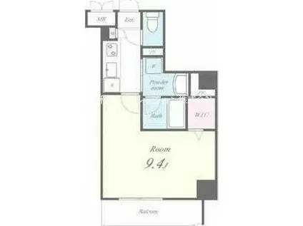 ビーコンヒル東松原(1K/2階)の間取り写真