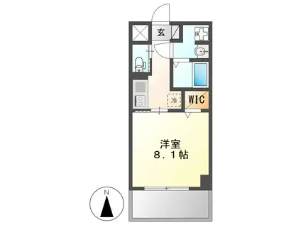 アリエッタNAGOYA(1K/12階)の間取り写真