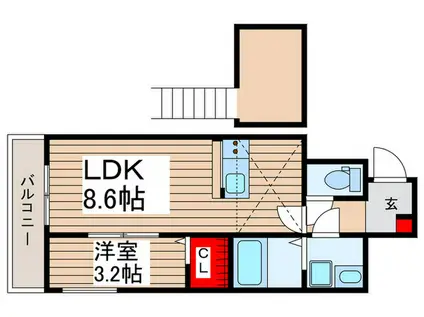 ベスト大和(1LDK/3階)の間取り写真