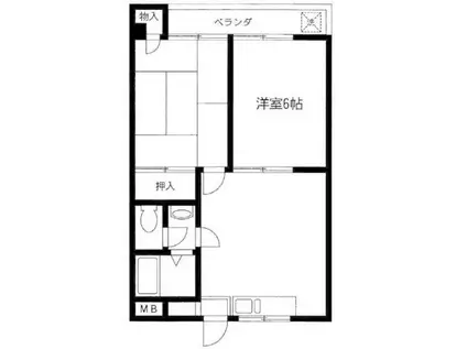 ロイヤルハイム(2DK/2階)の間取り写真