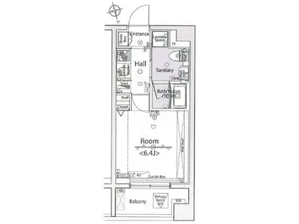 ブライズ恵比寿(1K/1階)の間取り写真