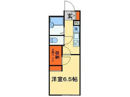 レオパレスANGEL柏(1K/2階)の間取り写真