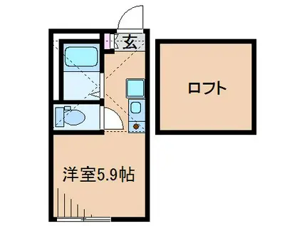 STELLA(ワンルーム/2階)の間取り写真
