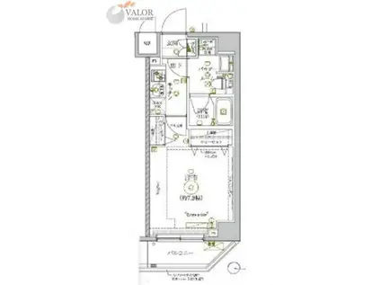 REALIZE蒲田II(1K/2階)の間取り写真