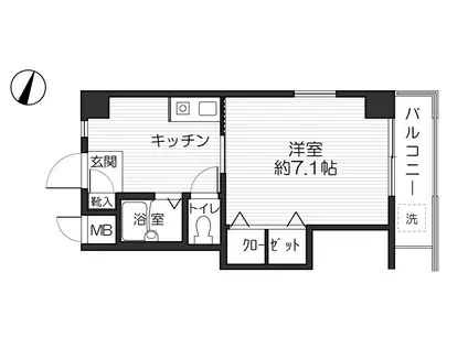 泉壱番館(1K/2階)の間取り写真