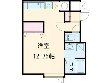 &LOVE(ワンルーム/2階)の間取り写真