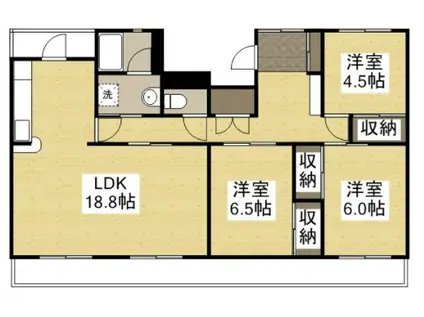KSB庄 III(3LDK/3階)の間取り写真
