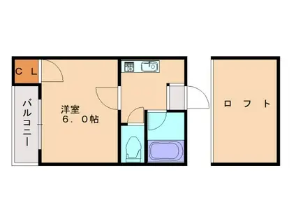 BASEI(1K/1階)の間取り写真