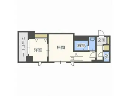 PRIME円山(1LDK/2階)の間取り写真