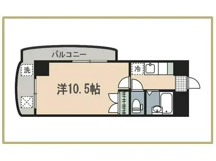 ロイヤルアミューズ(1K/8階)の間取り写真