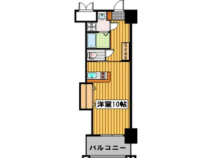 ロイヤル渡辺通II(ワンルーム/8階)の間取り写真